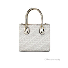 Michael Kors Mercer Medium Pale Gold Messenger Crossbody Bag